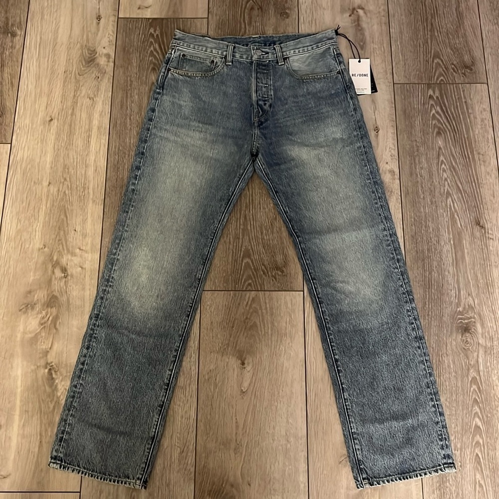 Re/Done High Rise Women Jeans in Blue